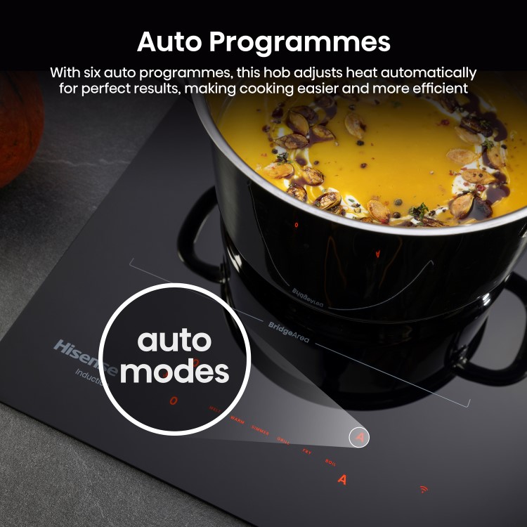 Hisense 60cm 4 Zone Induction Hob with Area Flex