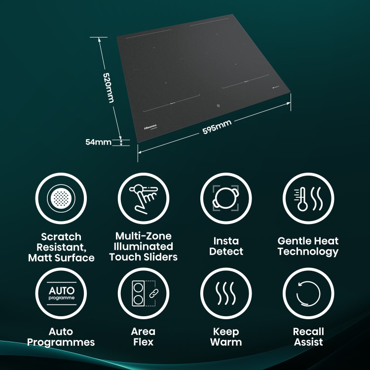 Hisense 60cm 4 Zone Induction Hob