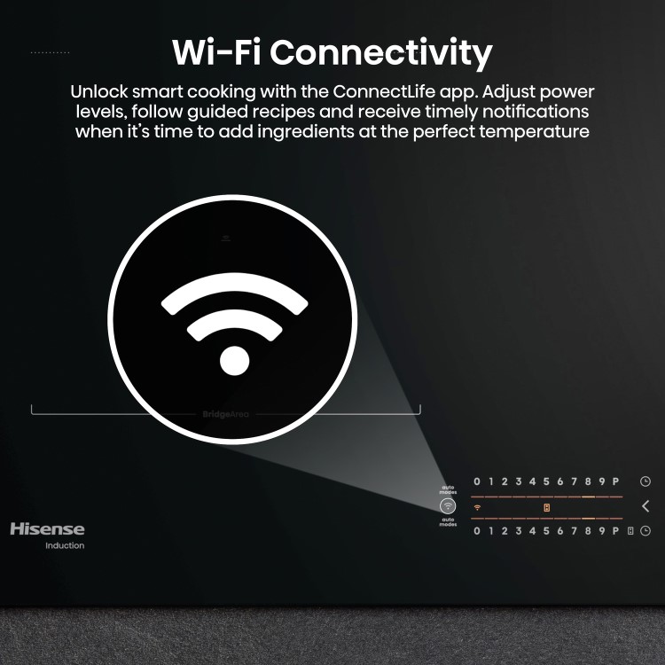 Hisense 80cm 4 Zone Induction Hob with Bridge Zone