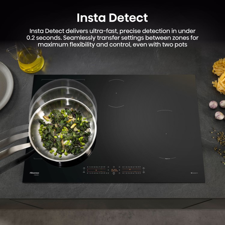 Hisense 80cm 4 Zone Induction Hob with Bridge Zone