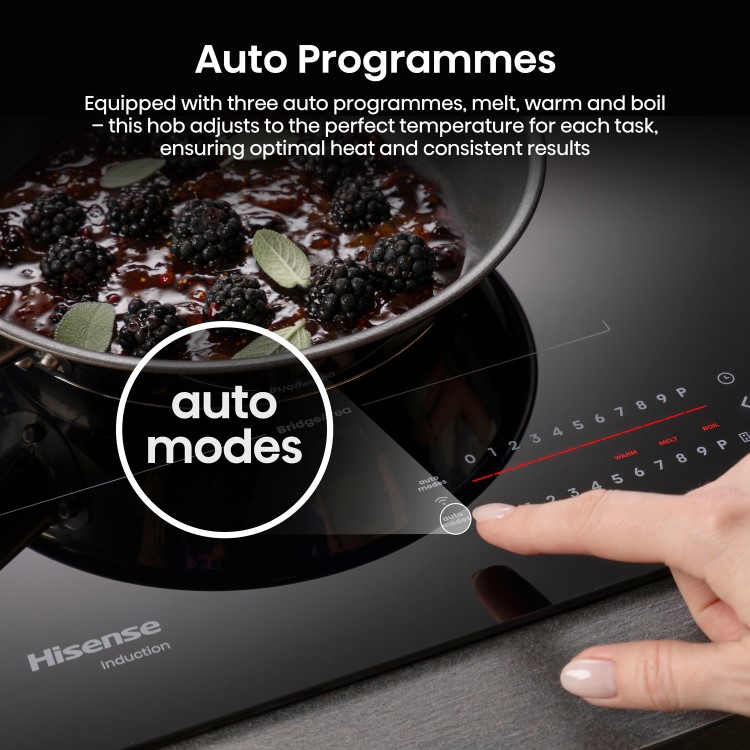Hisense 80cm 4 Zone Induction Hob with Bridge Zone