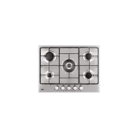 GRADE A1 - Beko HIAW75224SX 75cm Wide Five Burner Gas Hob - Stainless Steel