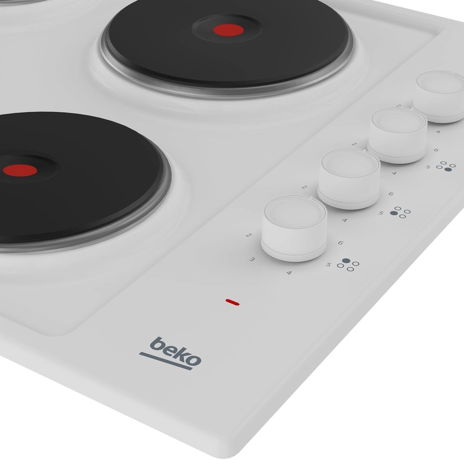 Beko 60cm 4 Zone Sealed Plate Hob White HIBE64101W Appliances Direct