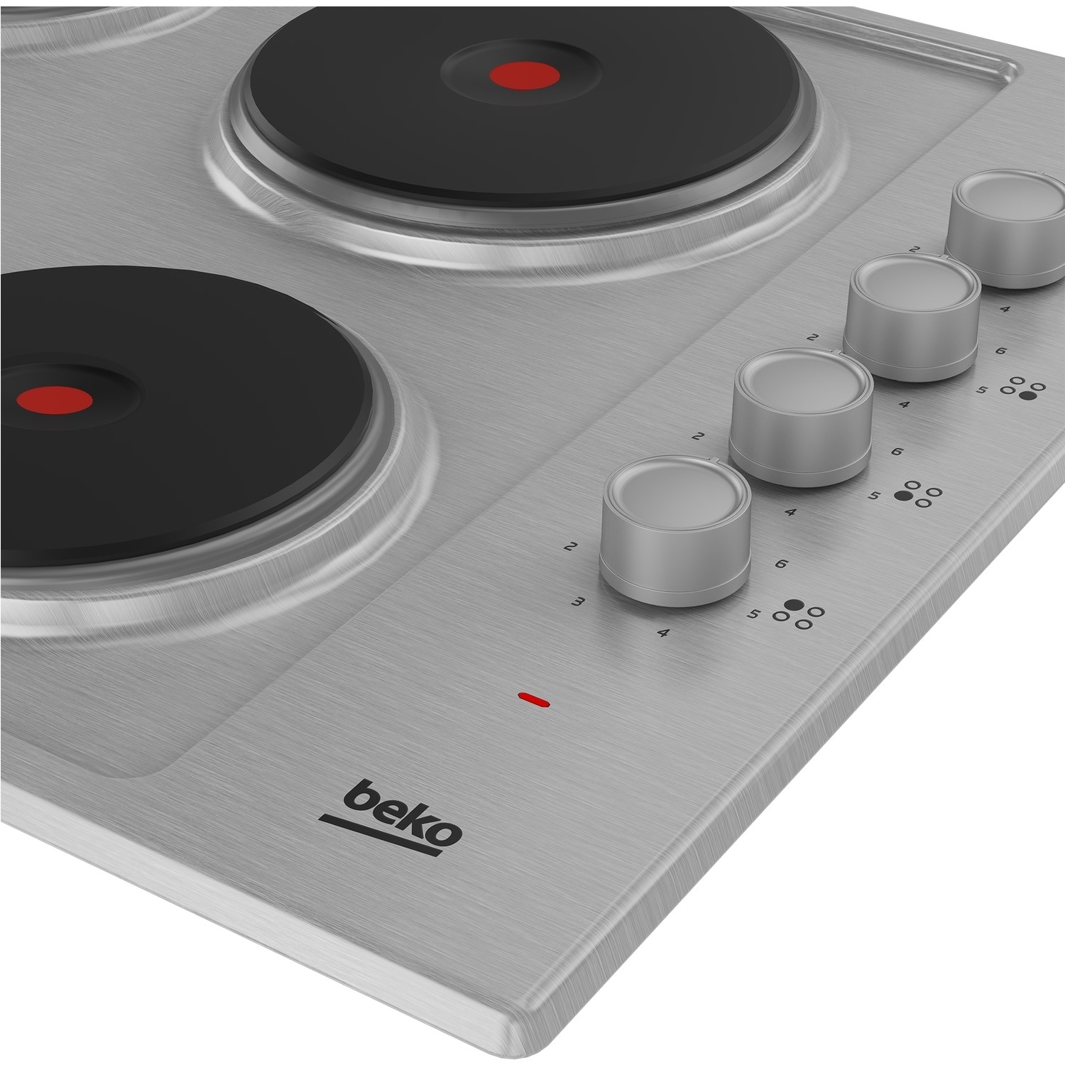 Beko 60cm Sealed Plate Electric Hob Stainless Steel HIBE64101X