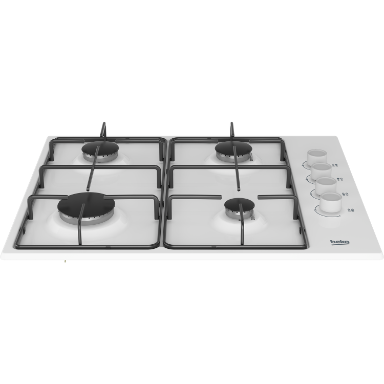 Refurbished Beko HIBG64120SW 60cm Four Burner Gas Hob - White