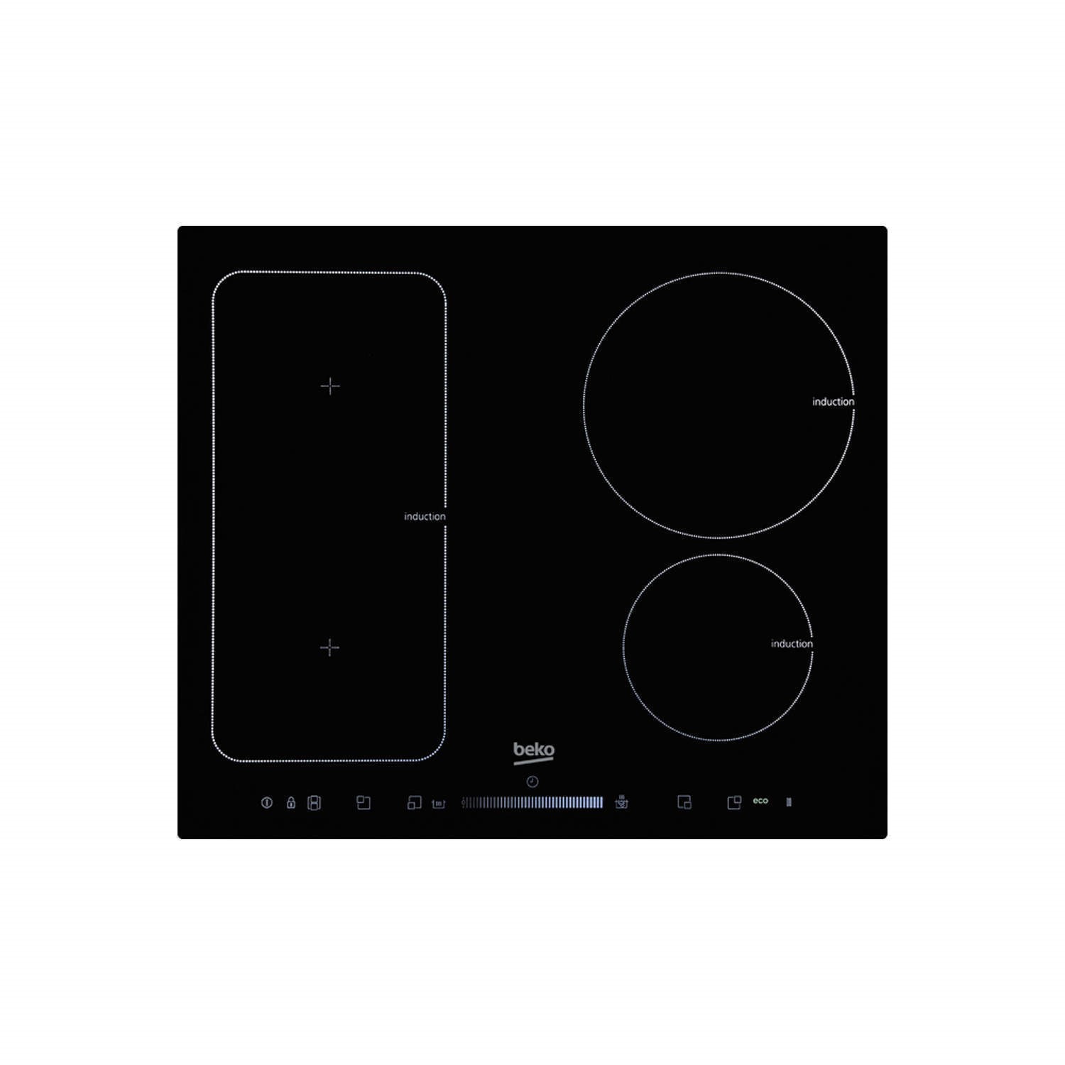 beko 4 zone induction hob