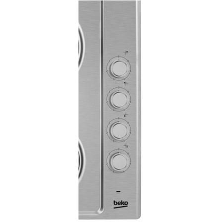 Beko 58cm 4 Zone Solid Plate Hob - Stainless Steel