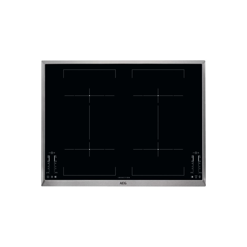 AEG HK764403XB 70cm Wide 4 Zone Induction Hob With Stainless Steel Frame Appliances Direct