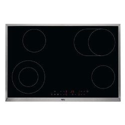 AEG 3000 Series 77cm 4 Zone Ceramic Hob with Stainless Steel Frame