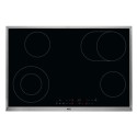 A1/HK834060XB Refurbished 77cm Four Zone Ceramic Hob - Black With Stainless Steel Frame
