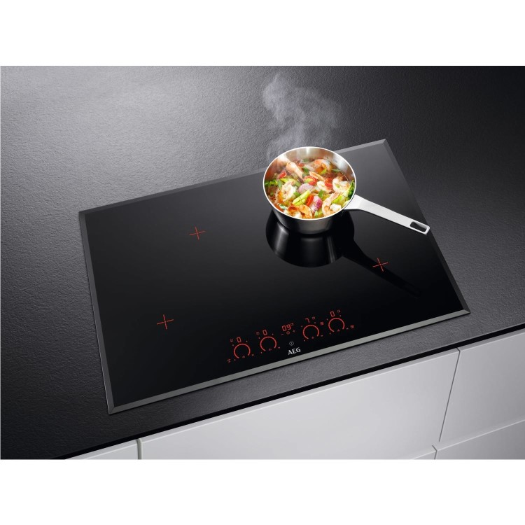 GRADE A2 - AEG HK874400FB 78cm Wide Black Zone-less Induction Hob