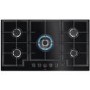 AEG 90cm 5 Burner Gas-on-Glass Hob - Black