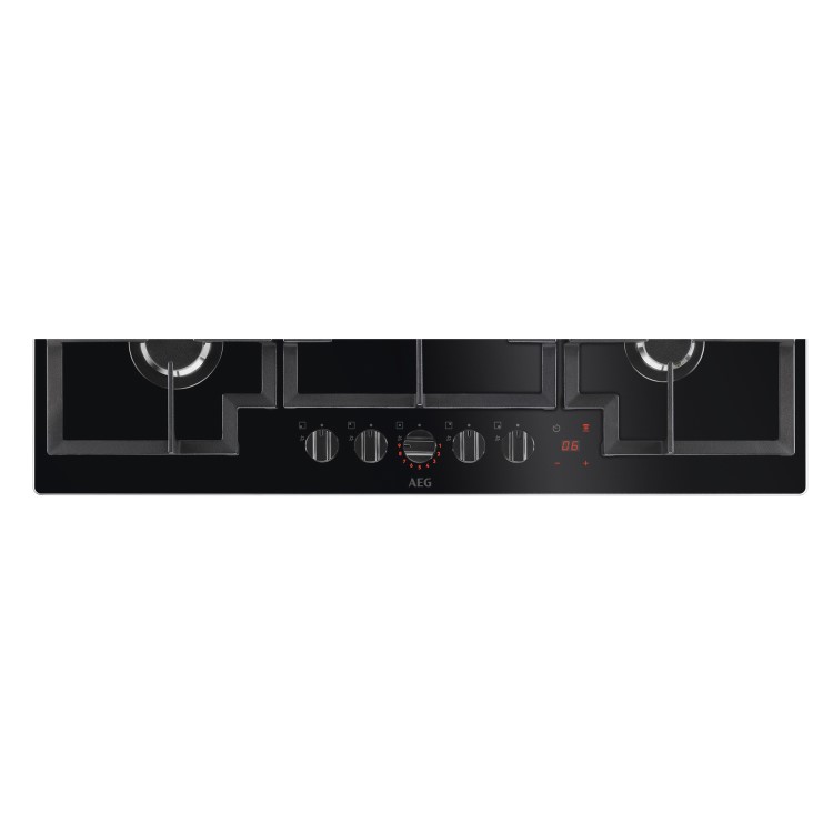AEG 8000 Series 90cm 5 Burner Gas-on-Glass Hob - Black