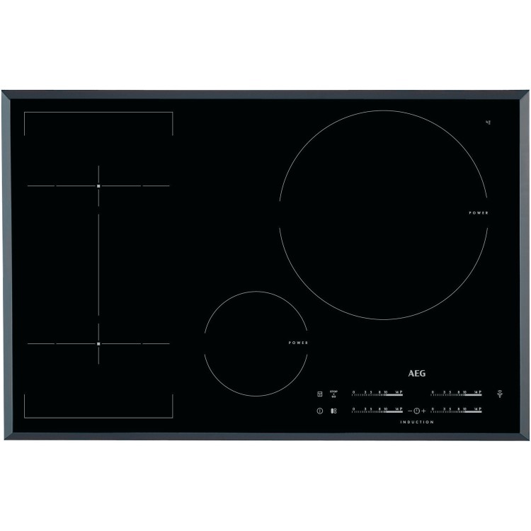 Refurbished AEG HKL85410FB 80cm 4 Zone Induction Hob Black With 2 MaxiSense Zones