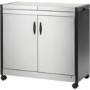 GRADE A2 - Connoisseur Hostess Trolley - Brushed Steel HL6232BS