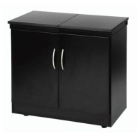 Hostess HL6236BL Maestro - Wood Effect Trolley - Black