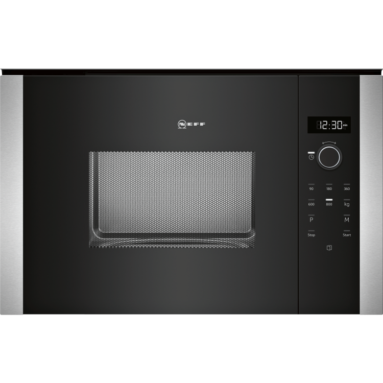Refurbished Neff N50 HLAWD23N0B Built In 20L 800W Compact Microwave Oven Stainless Steel