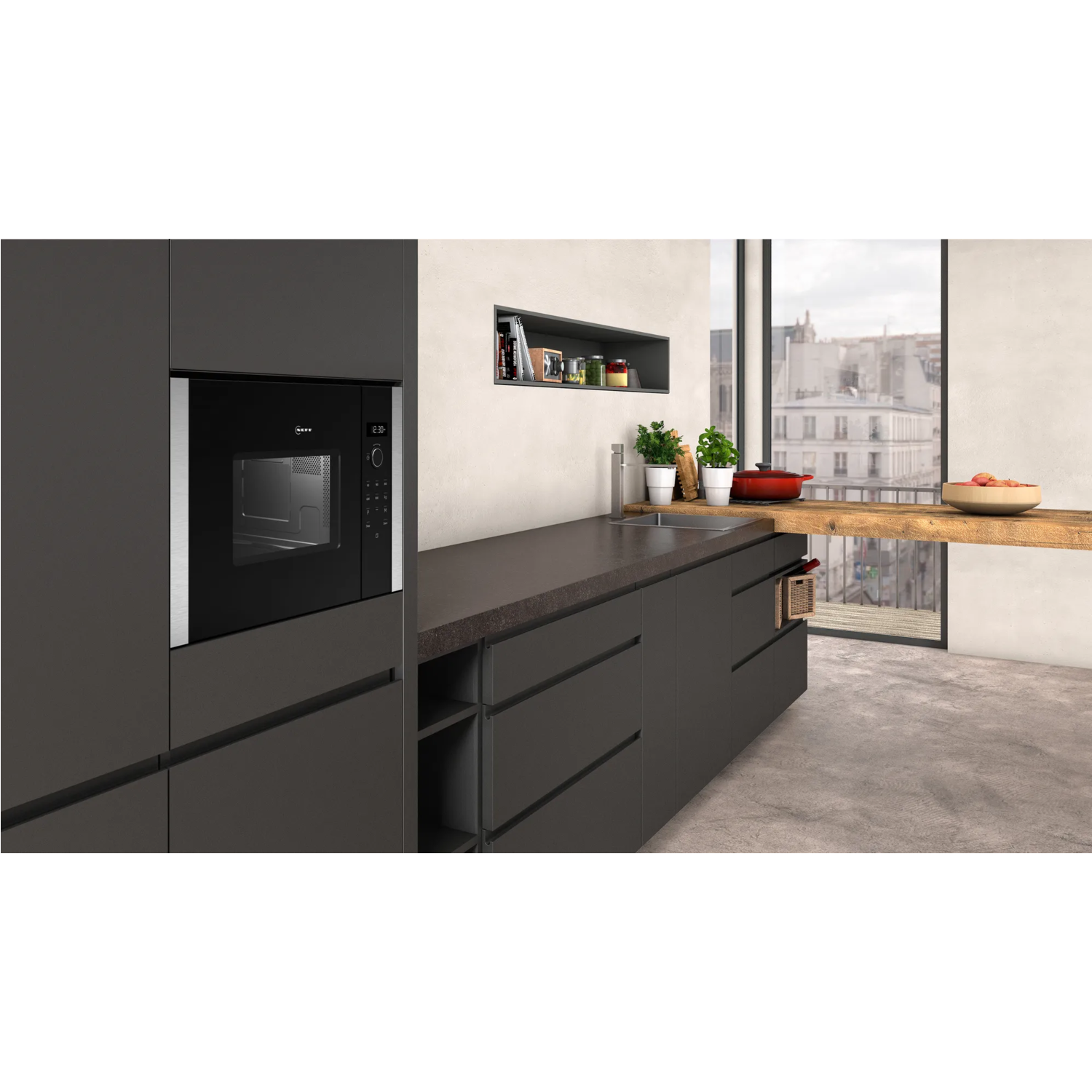 Neff HLAWD23N0B N50 Built-In Microwave - Stainless Steel Neff HLAWD23N0B N50 Built-In Microwave - Stainless Steel