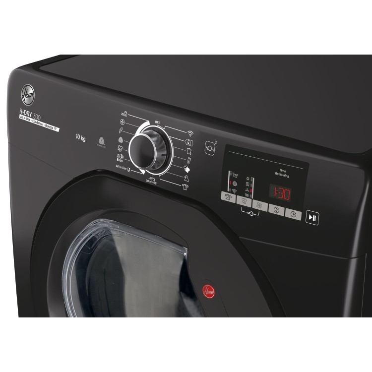 Refurbished Hoover H-Dry 300 HLEC10DBGB-80 Freestanding Condenser 10KG Tumble Dryer Black