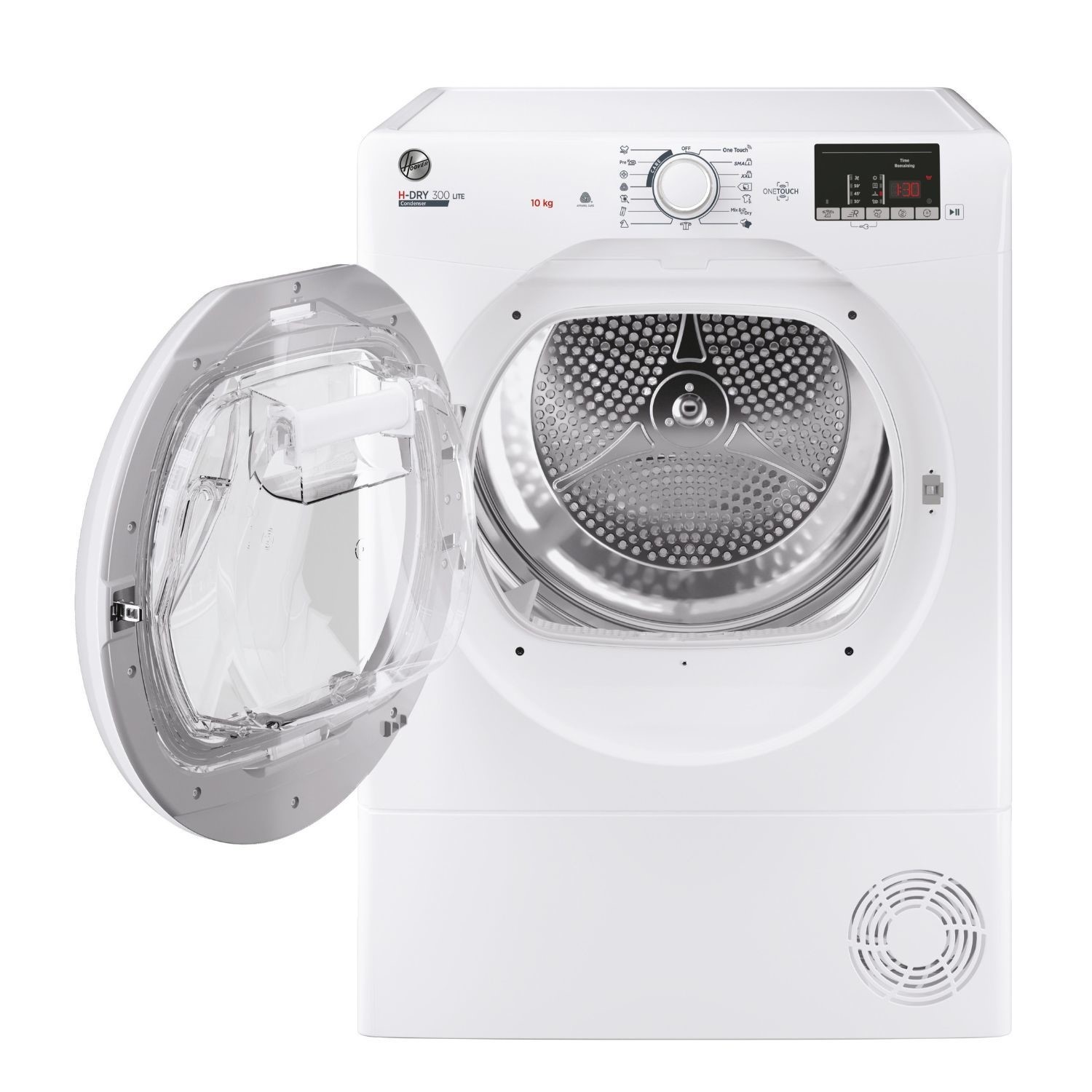 Hoover H Dry 300 Lite 10kg Condenser Tumble Dryer White HLEC10DE 80 hoover-h-dry-300-lite-10kg-condenser-tumble-dryer-white-hlec10de-80