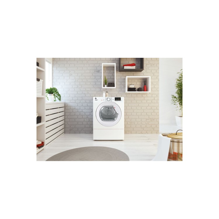 Refurbished Hoover HLEV10DG-80 Freestanding Vented 10KG Tumble Dryer White