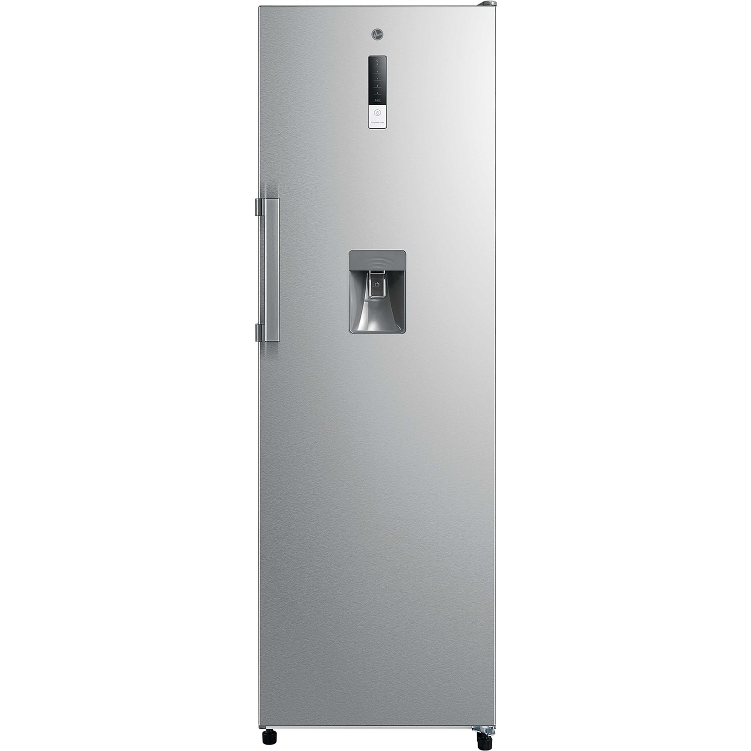Hoover 341 Litre Freestanding Upright Larder Fridge - Stainless Steel