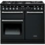 Rangemaster 104860 Hi Lite 100cm Dual Fuel Range Cooker Gloss Black And Chrome