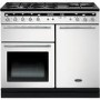 Rangemaster 104910 Hi Lite 100cm Dual Fuel Range Cooker White And Chrome