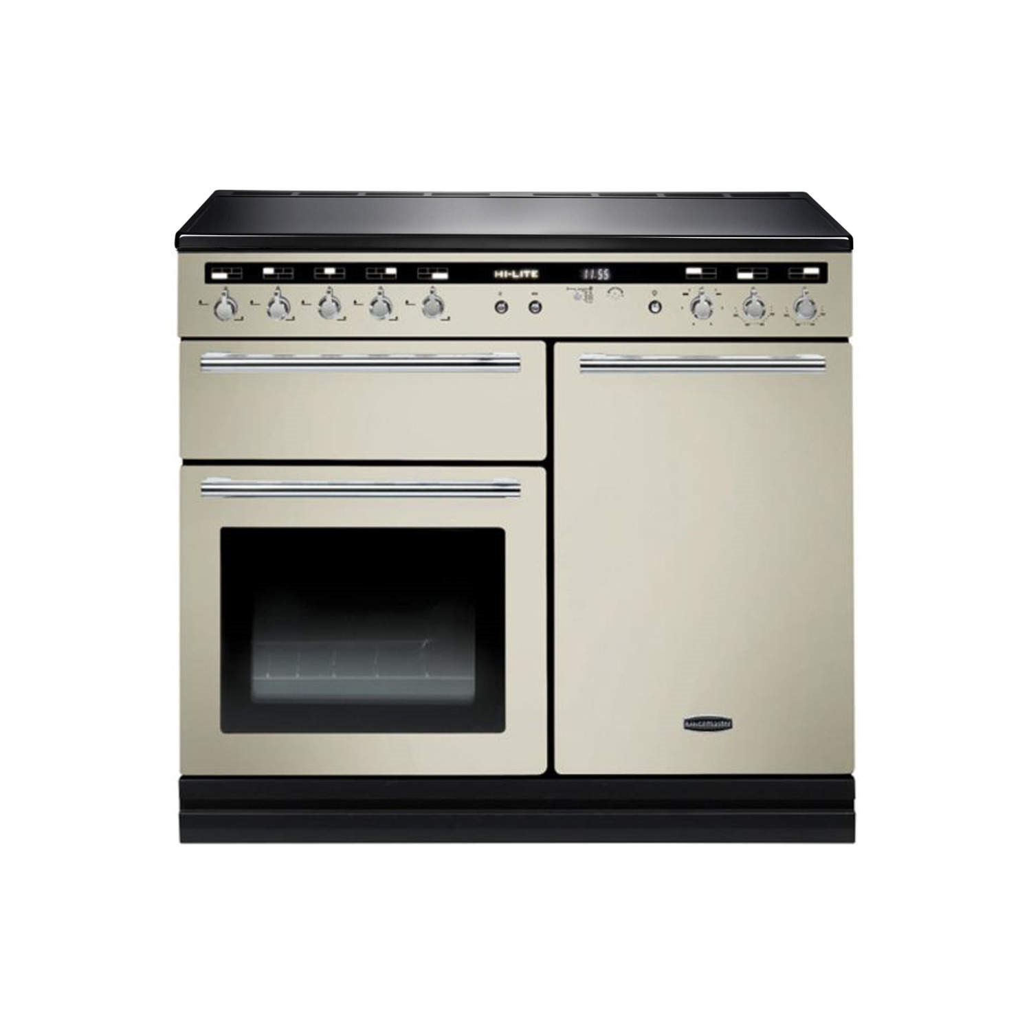 Induction Rangemaster 100 Rangemaster HLT100EIIVC 100cm Induction Range Cooker Ivory And Chrome ...