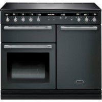 Rangemaster 104730 Hi Lite 100cm Electric Range Cooker With Induction Hob Slate And Chrome