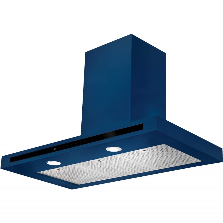 Rangemaster 103160 HiLite Flat 90cm Chimney Cooker Hood Monaco Blue