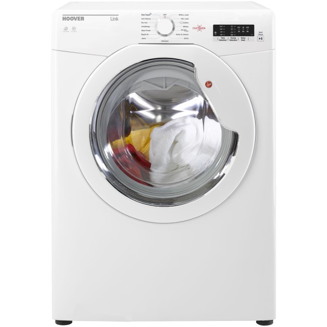 GRADE A2 - Hoover HLV8LG Link 8kg Freestanding Vented Sensor Tumble Dryer With One Touch - White With White Gla
