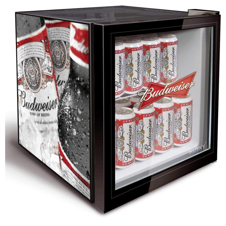 Husky HM134 Mini Fridge/Drinks Cooler - Budweiser