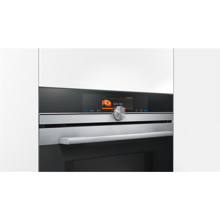 GRADE A1 - Siemens HM678G4S6B Multifunction Single Oven With Microwave And Pyrolytic Cleaning Stainless Steel