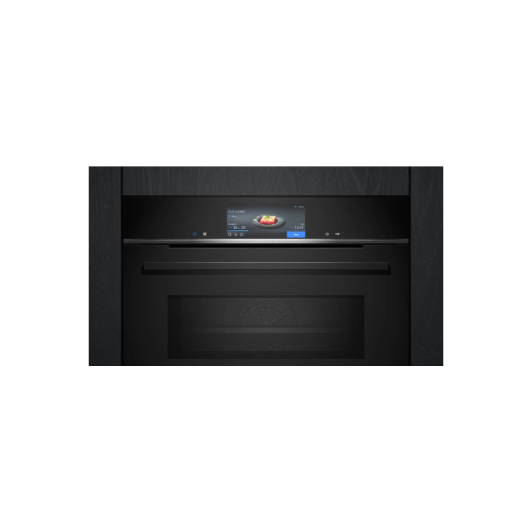 Siemens iQ700 HM778GMB1B Single Electric Oven with Microwave Function - Black