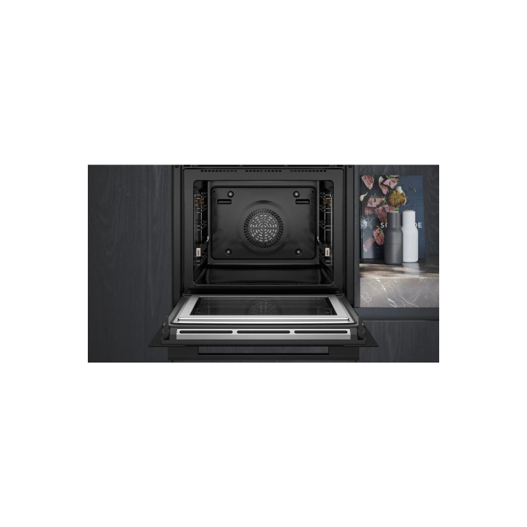 Siemens iQ700 HM778GMB1B Single Electric Oven with Microwave Function - Black