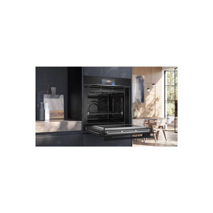 Siemens iQ700 HM778GMB1B Single Electric Oven with Microwave Function - Black