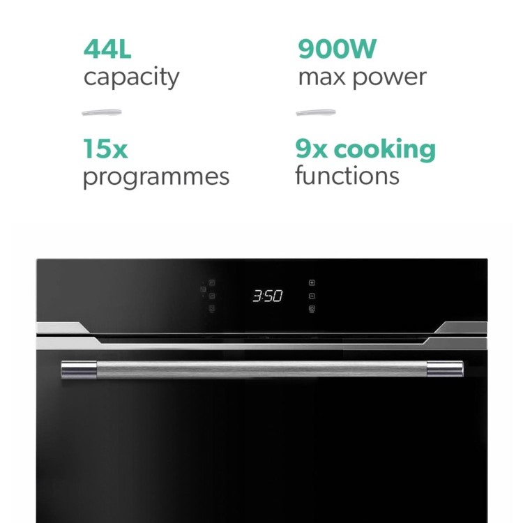 Hoover 44L Built-in Compact Combination Microwave Oven - Stainless Steel