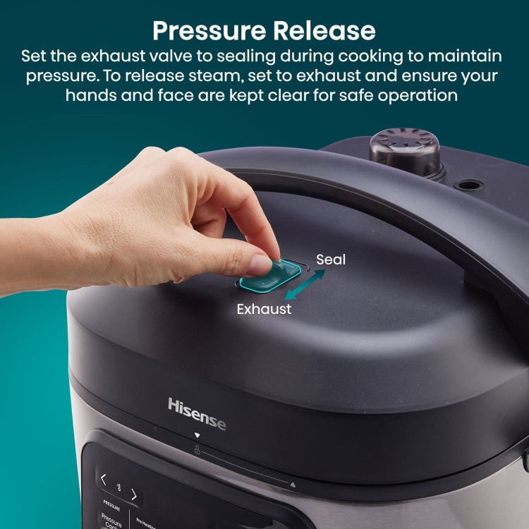 Hisense HMC6SBUK 6L Multicooker - Stainless Steel & Black