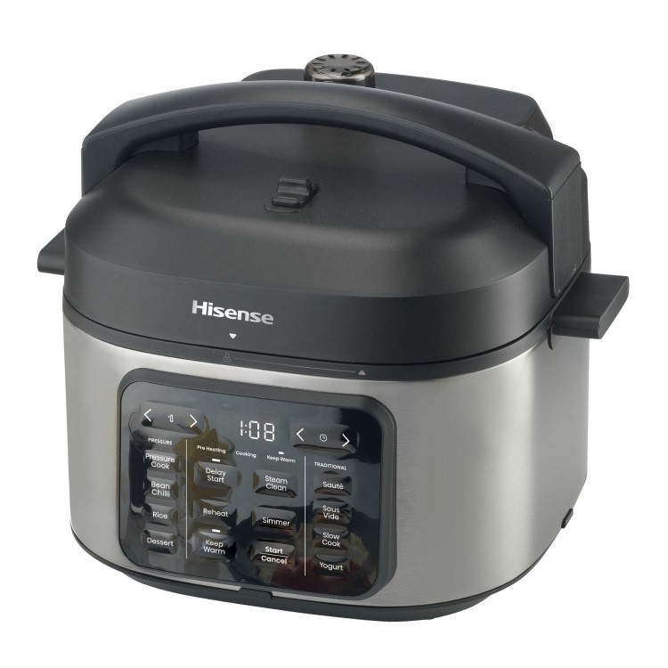 Hisense HMC6SBUK 6L Multicooker - Stainless Steel & Black