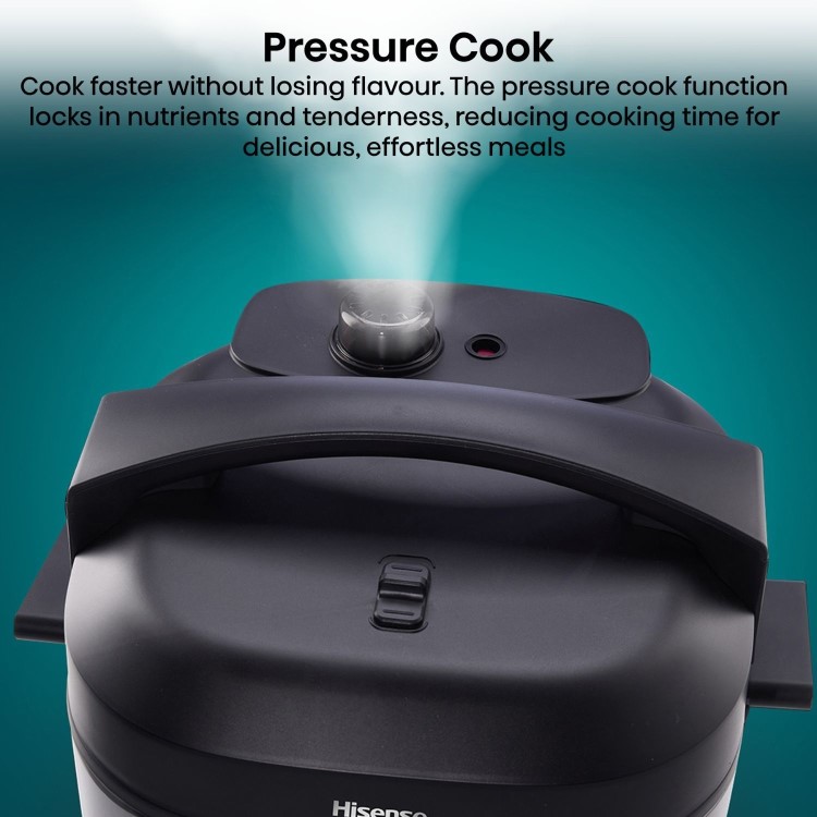 Hisense HMC6SBUK 6L Multicooker - Stainless Steel & Black