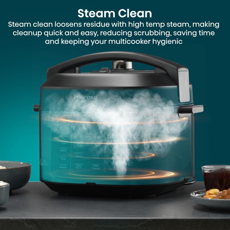 Hisense HMC6SBUK 6L Multicooker - Stainless Steel & Black