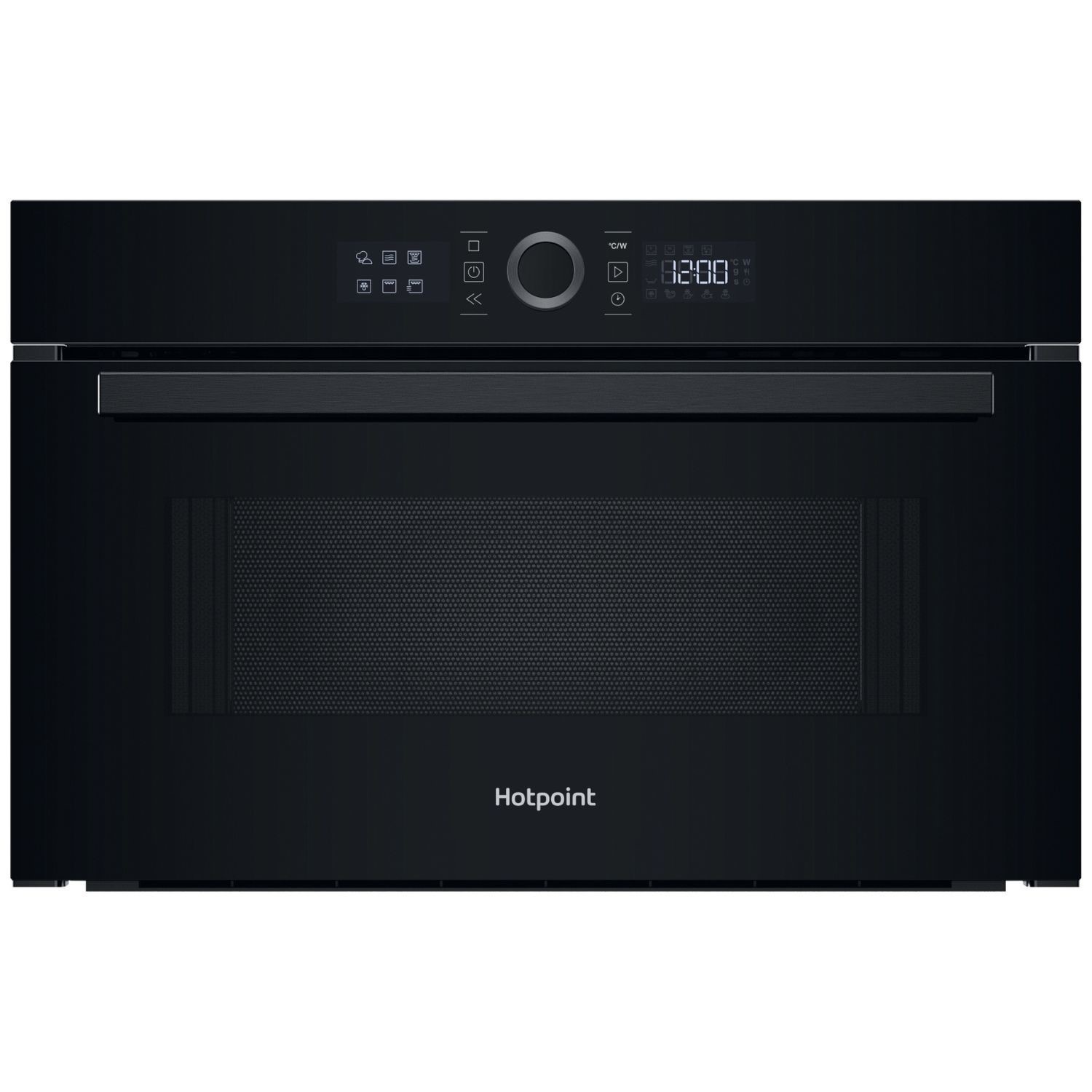 Hotpoint HMD44MBUK Built In Microwave Oven with Grill in Black 31L 100