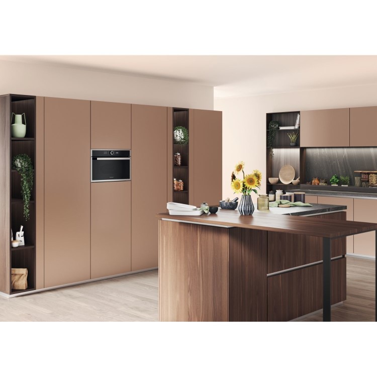 GRADE A1 - Hotpoint Class 4 Built-In Microwave & Grill - Stainless Steel