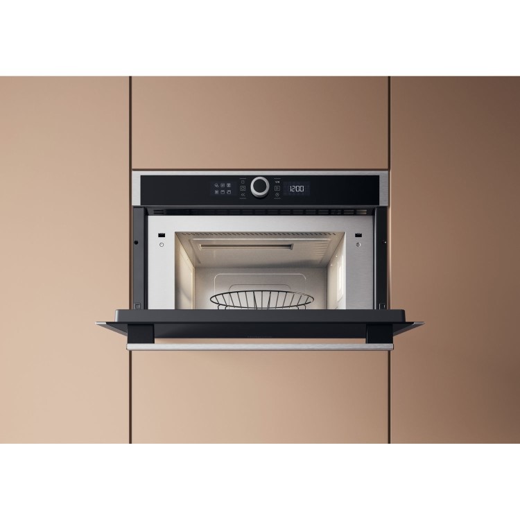 GRADE A1 - Hotpoint Class 4 Built-In Microwave & Grill - Stainless Steel