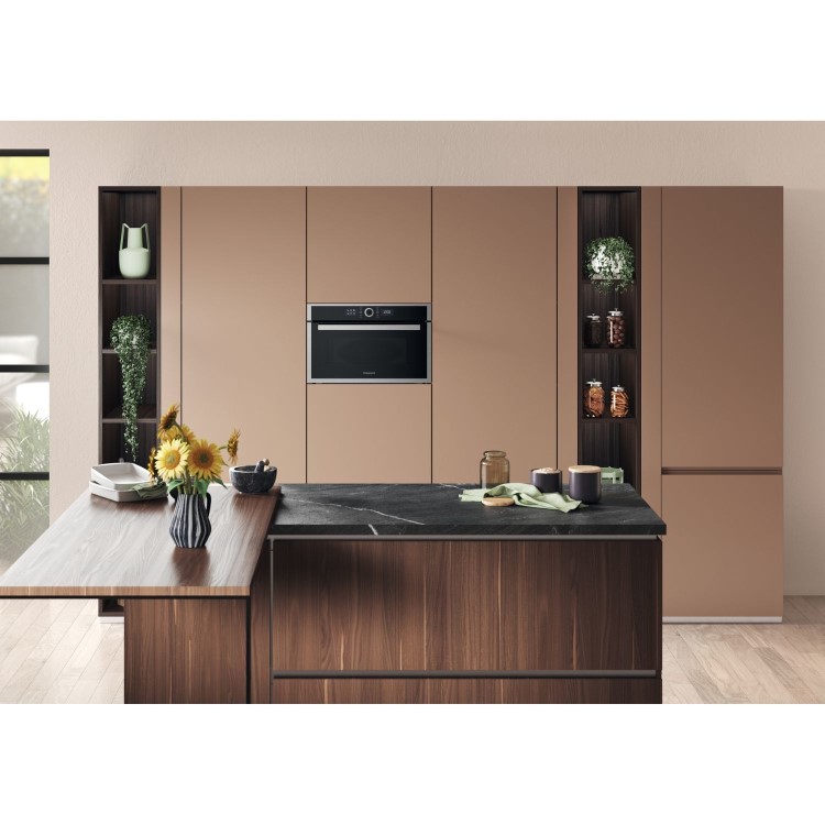 GRADE A1 - Hotpoint Class 4 Built-In Microwave & Grill - Stainless Steel