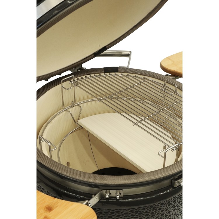 Boss Grill Half Moon Heat Deflector for 22" Boss Grill Ceramic BBQs 