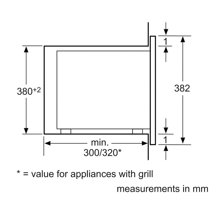 Bosch HMT75G654B 20L Stainless Steel Built-in Microwave With Grill