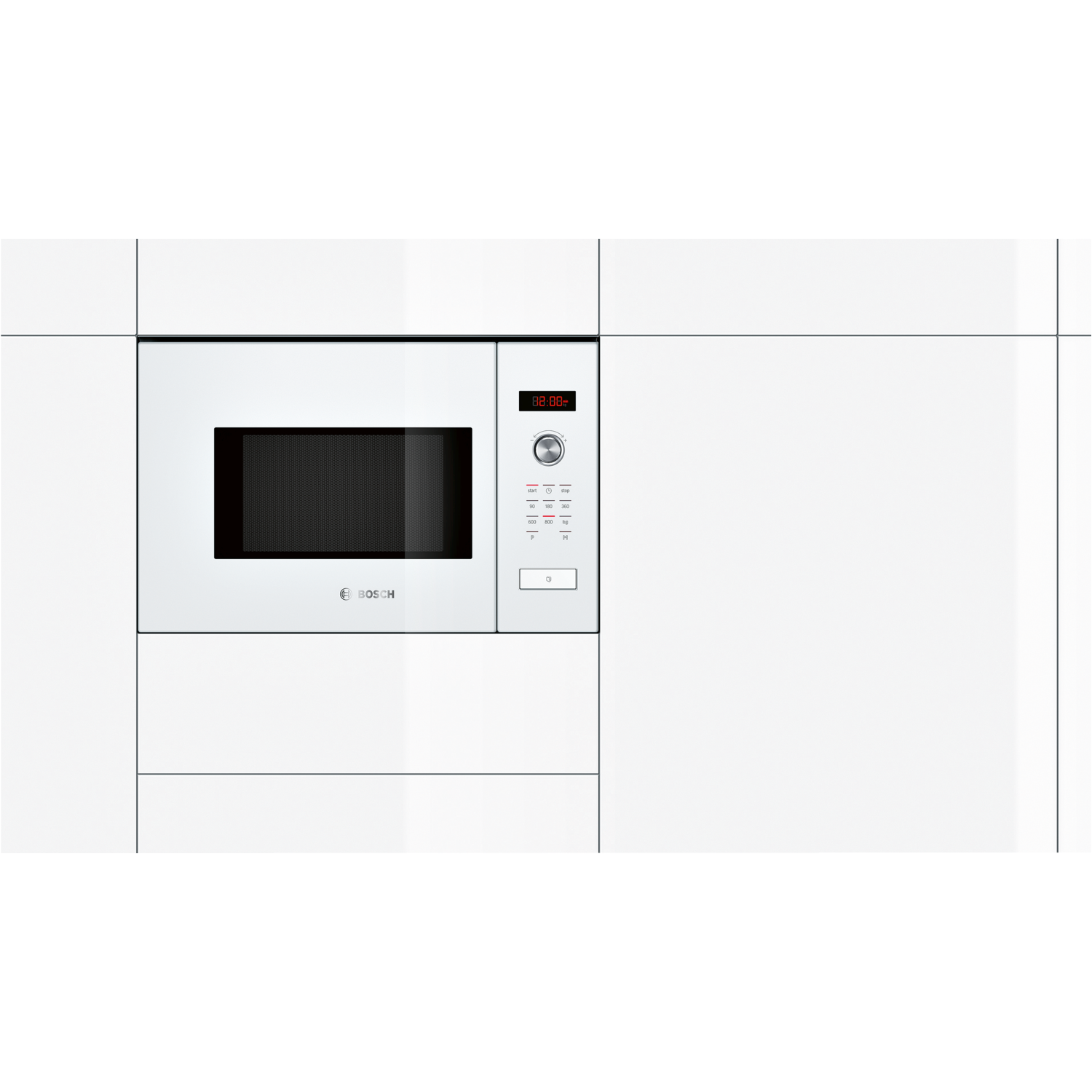 Bosch Hmt75m624b Serie 6 White Built In Microwave Oven For 60cm