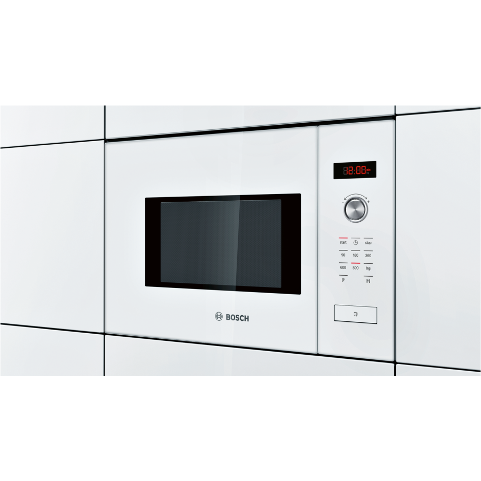 Bosch HMT75M624B Serie 6 White Builtin Microwave Oven For 60cm Wide Appliances Direct